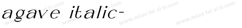 agave italic字体转换